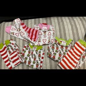 GUC Hanna Andersson Grinch pajamas 3 pairs